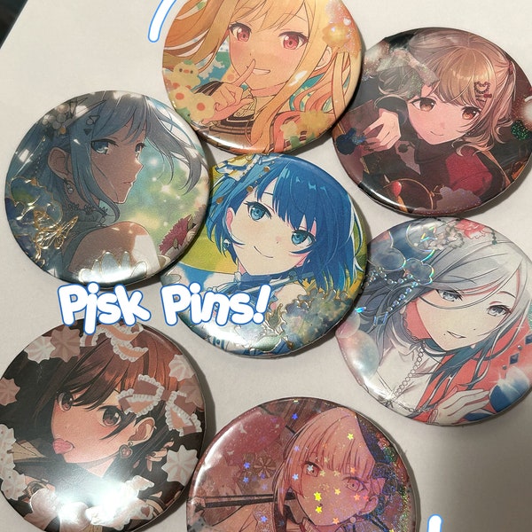 project sekai pjsk - custom decorated button pins / can badge