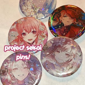 project sekai pjsk - custom decorated button pins / can badge