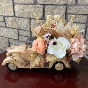 Farm truck, rustic farm truck decor, beige farm truck Fall decor, beige farm truck Autumn decor, farm truck decor, home decor, table decor.