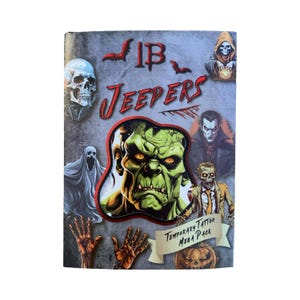 Jeepers! - Temporary Tattoo Mega Pack - Contains 18 larger tattoos! | Halloween Costume | Fancy Dress | Fake Tattoos | Magic / Monster Mash