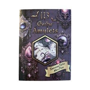 Gothic Amulets - Temporary Tattoo Mega Pack - Contains 15 larger tattoos! | Halloween Costume | Fancy Dress | Fake Tattoos | Magic