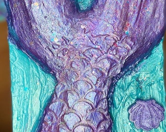 Realistic Mermaid Tail Fantasy Table Art (with stand)