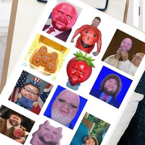 JD Vance Meme Sticker Sheet: Political Parody, Anti-MAGA Humor