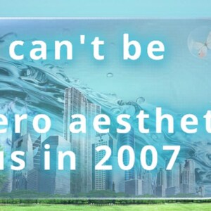Frutiger Aero Bumper Magnet, Y2K Nostalgia Sticker, Glossy Water Design (2007) image 2