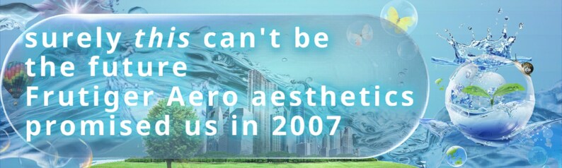 Frutiger Aero Bumper Magnet, Y2K Nostalgia Sticker, Glossy Water Design (2007) image 2