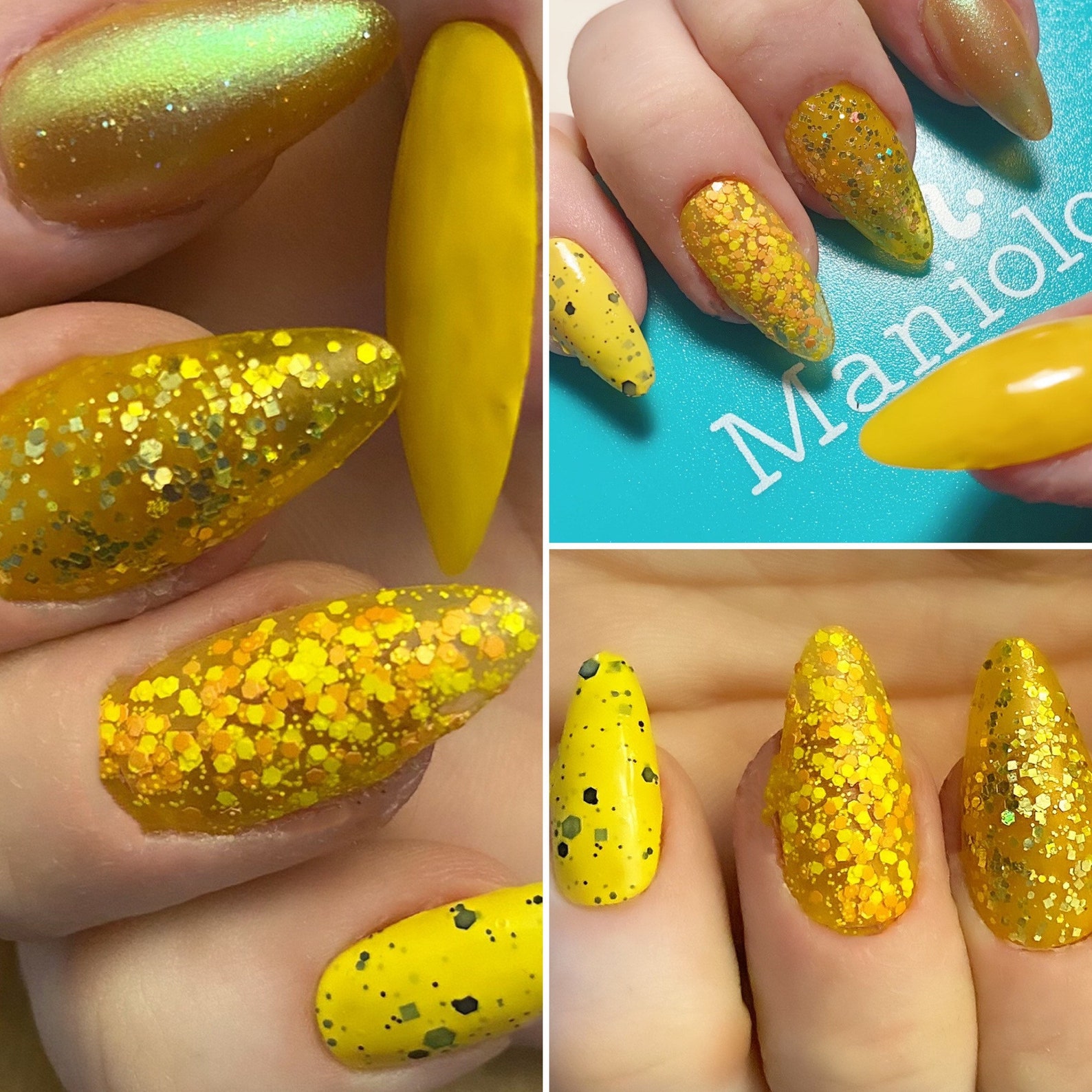 Citrine press-on nails fake nails false nails ready to wear | Etsy