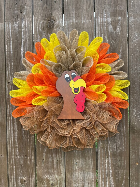 Turkey Door Hanger Thanksgiving Decor Fall Door Decor Etsy