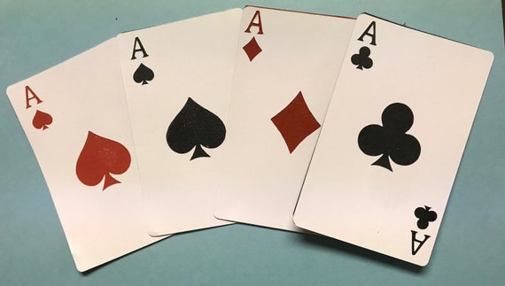 20 Playing Cards Door Decs Aces Ra Etsy