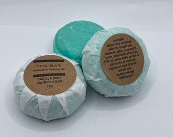 Vanilla Mint Shampoo bars, solid shampoo