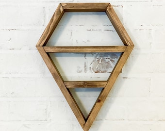 Diamond Shelf ~ Teardrop Shelf ~ Oil Rack ~ Boho ~ Floating Shelf ~ Rustic Shelf  ~ Geometric Shelf ~ Crystals Shelf  ~