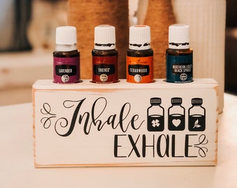Inhale Exhale ~ Essential Oil Block ~ Oil Storage ~ Oil Shelf ~ 15ml ~ Young Living