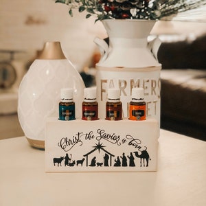 Christ the Savior is Born ~ Nativity ~ Essential Oil Block ~ Oil Storage ~ Oil Shelf ~ 15ml ~ Young Living ~ Christmas