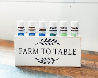 Farm to Table ~ Essential Oil Block ~ Oil Storage ~ Oil Shelf ~ 5ml ~ Young Living ~ Vitality