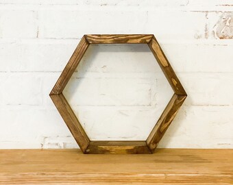 Hexagon Shelf ~ Honeycomb ~ Oil Rack ~ Boho ~ Floating Shelf ~ Rustic Shelf  ~ Geometric Shelf