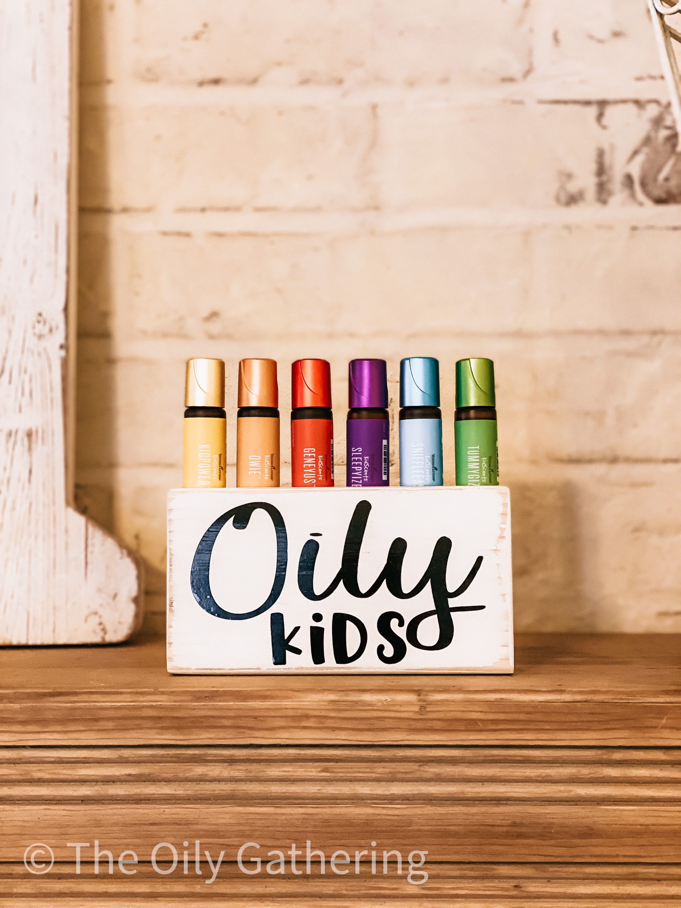 Oily Kids Roller Block ~ Roller Bottle or 5ml ~ Essential Oil Block ~ Oil Storage ~ Oil Shelf ~ 6 hole ~ Young Living ~ Team gifts