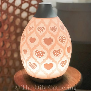 Set von 12 verschiedenen Herzen für Wüstennebel Diffusor oder Windlicht Diffusor ~ Vinyl Aufkleber ~ Valentinstag