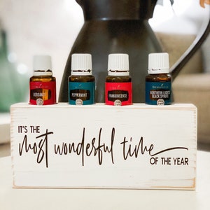 It's the Most Wonderful Time of the Year Essential Oil Block Oil Storage Oil Shelf 4 15ml or 5ml Young Living Christmas image 1