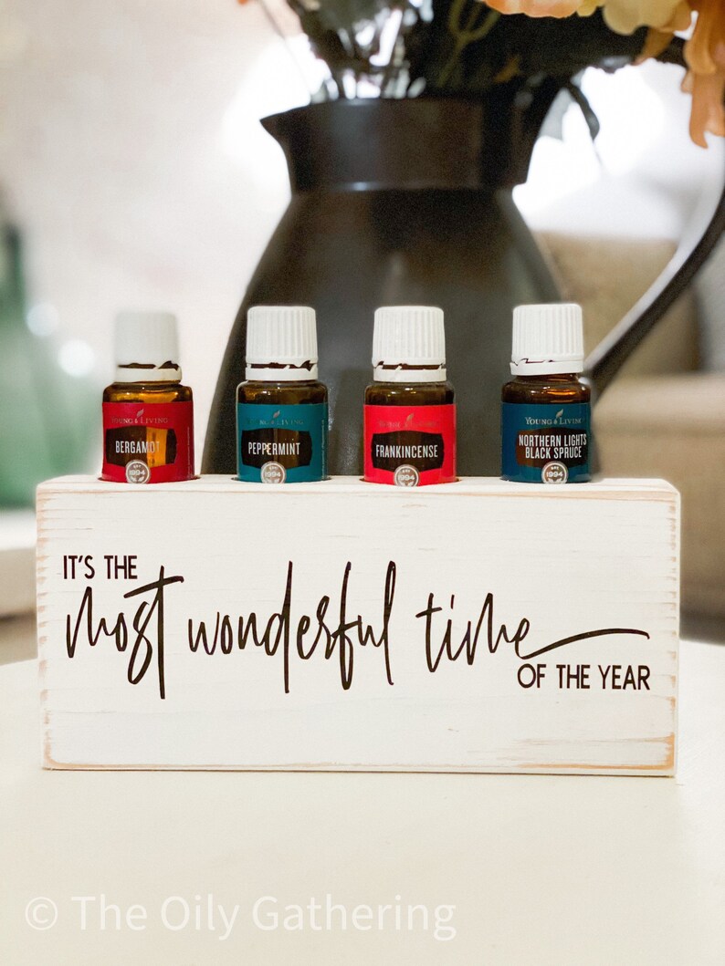 It's the Most Wonderful Time of the Year Essential Oil Block Oil Storage Oil Shelf 4 15ml or 5ml Young Living Christmas image 1