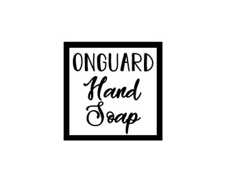 OnGuard Hand Soap ~ 2 1/4" x 2 1/4" ~ Label Only