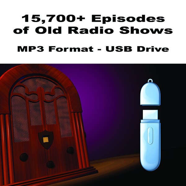 HUGE! Old Time Radio Shows - 15,700+ Classic Episodes - USB Drive 50+GB