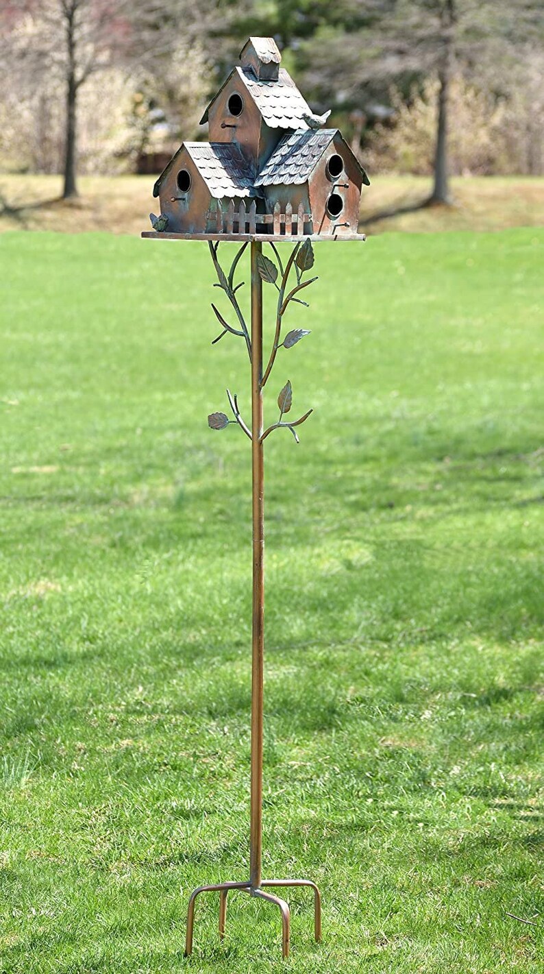 Handmade Large Copper Colored MultiBirdhouse Stakes Room for Etsy