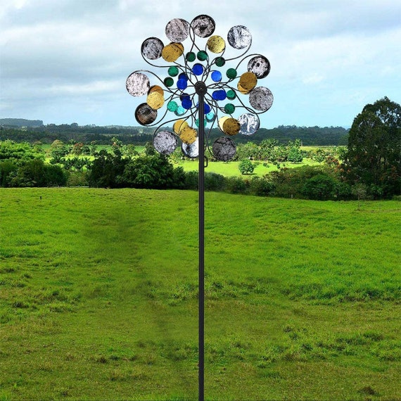 Wind Spinners Outdoor Metal Yard Spinner with Gardening Etsy