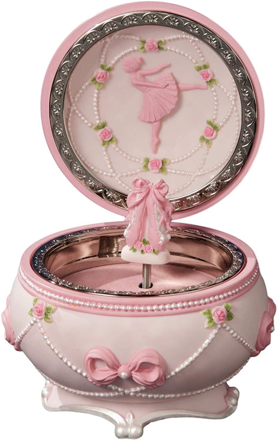 Art Deco Ballerina Music Box Pink Ballerina Music Jewelry Etsy