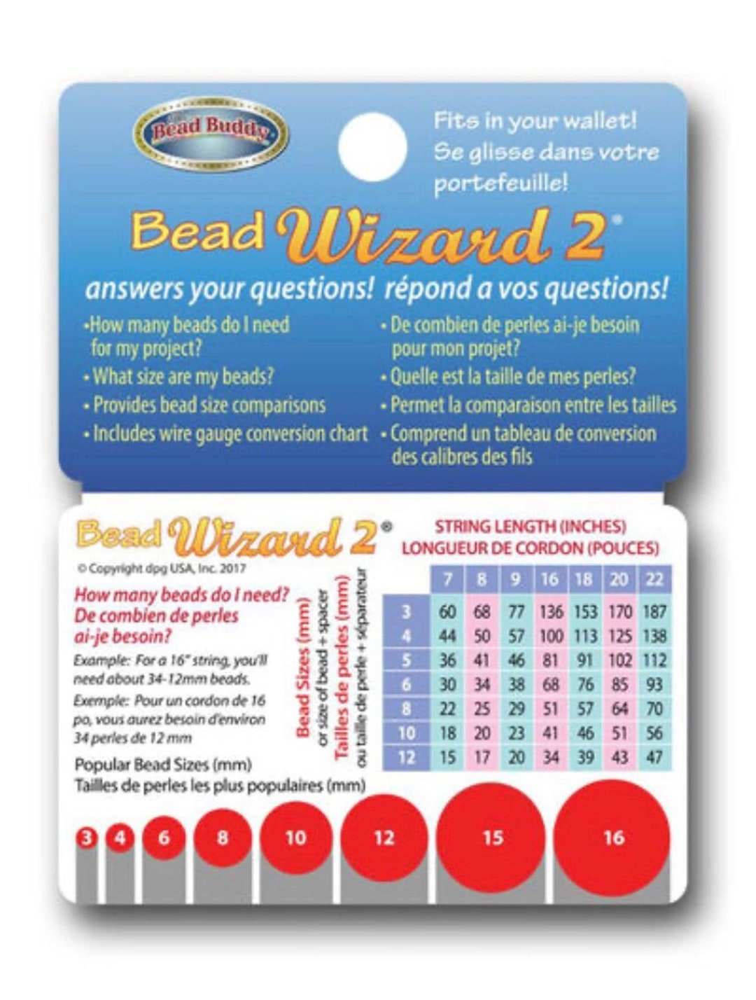 Jewelry Supplies Bead Measuring Tool With Ruler for Crafting ,easily