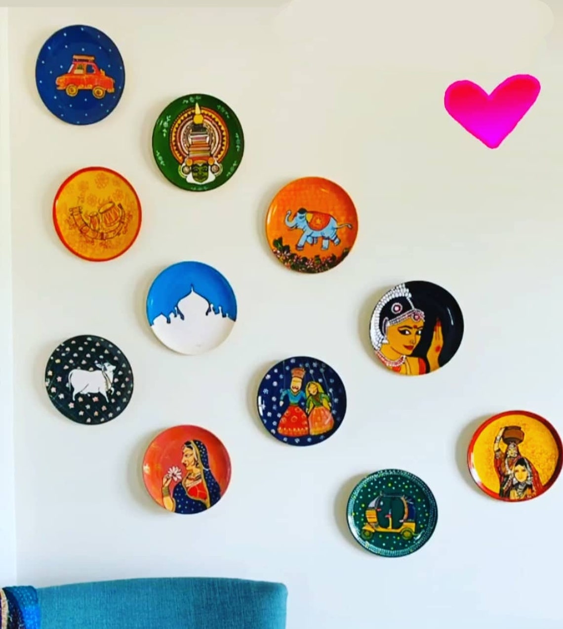 Rajasthani theme wall decor plates Rajasthani princess Etsy