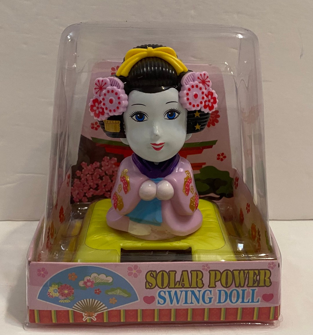 Geisha Girl Solar Powered Japanese Kimono Car Bobble Head Doll Etsy
