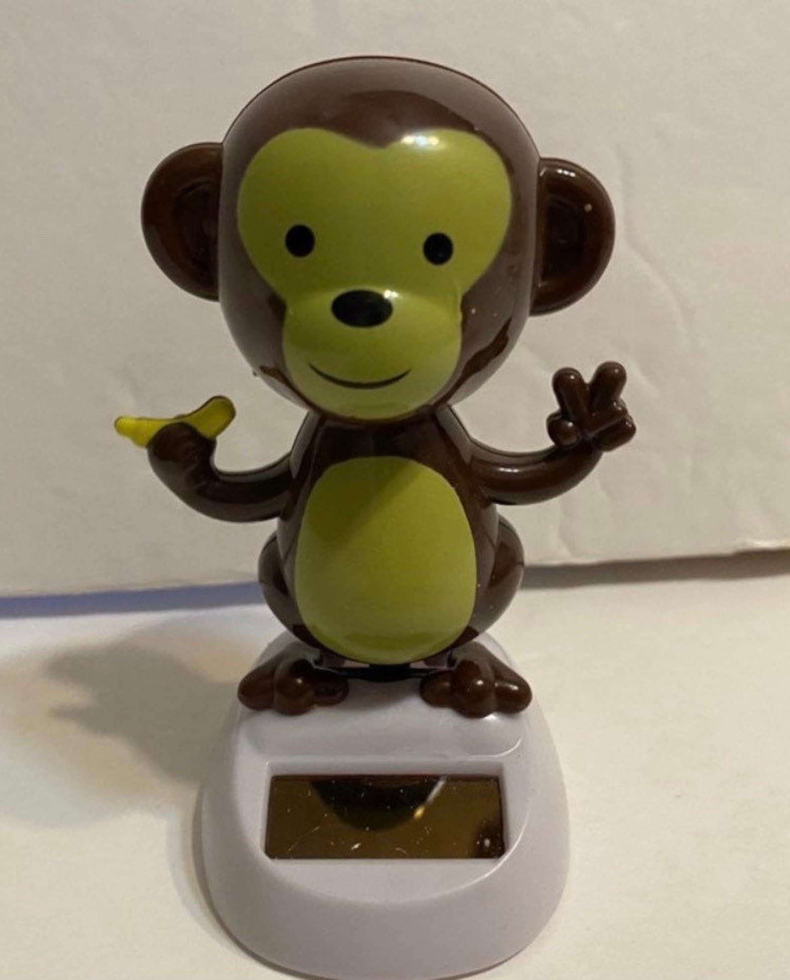 Solar Powered Dancing Monkey With Banana Figuire Toy Etsy