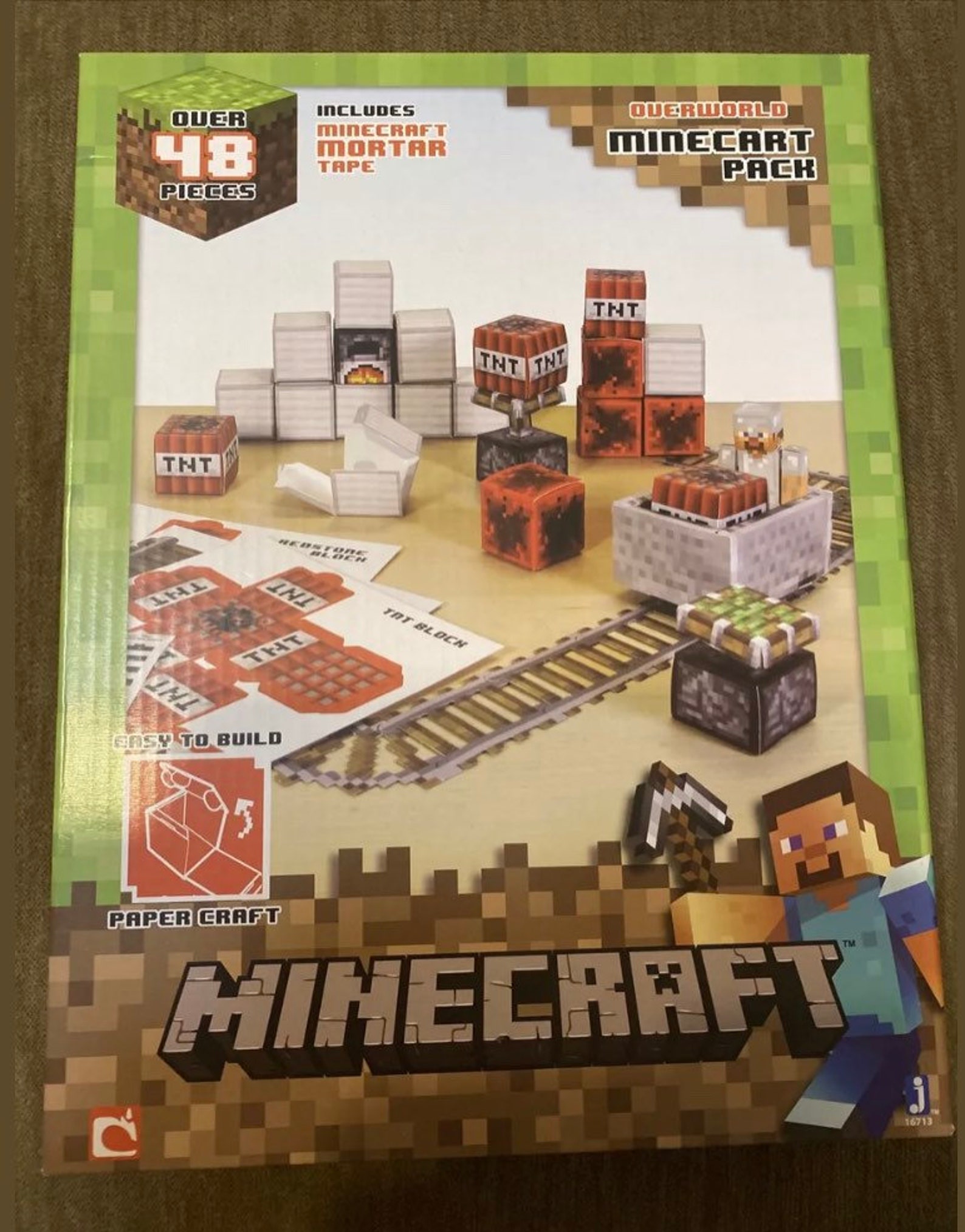 Minecraft Papercraft Overworld Minecart Pack New Etsy