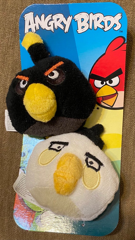 Angry Birds Mini Plush Bean Bag Toys Black & White Bird 3 Etsy