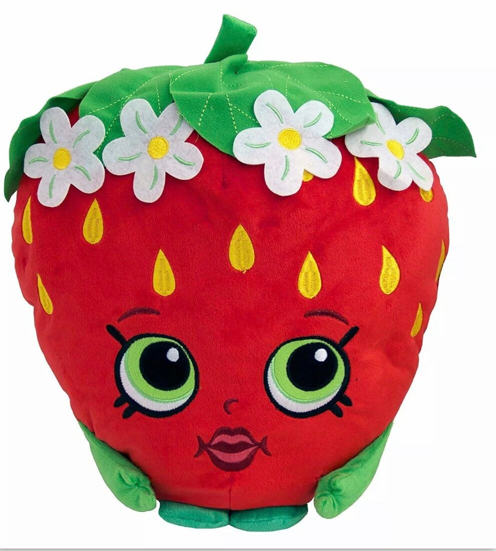 Shopkins Strawberry Kiss Pillow Buddy Flower Leaf Scented Soft Etsy