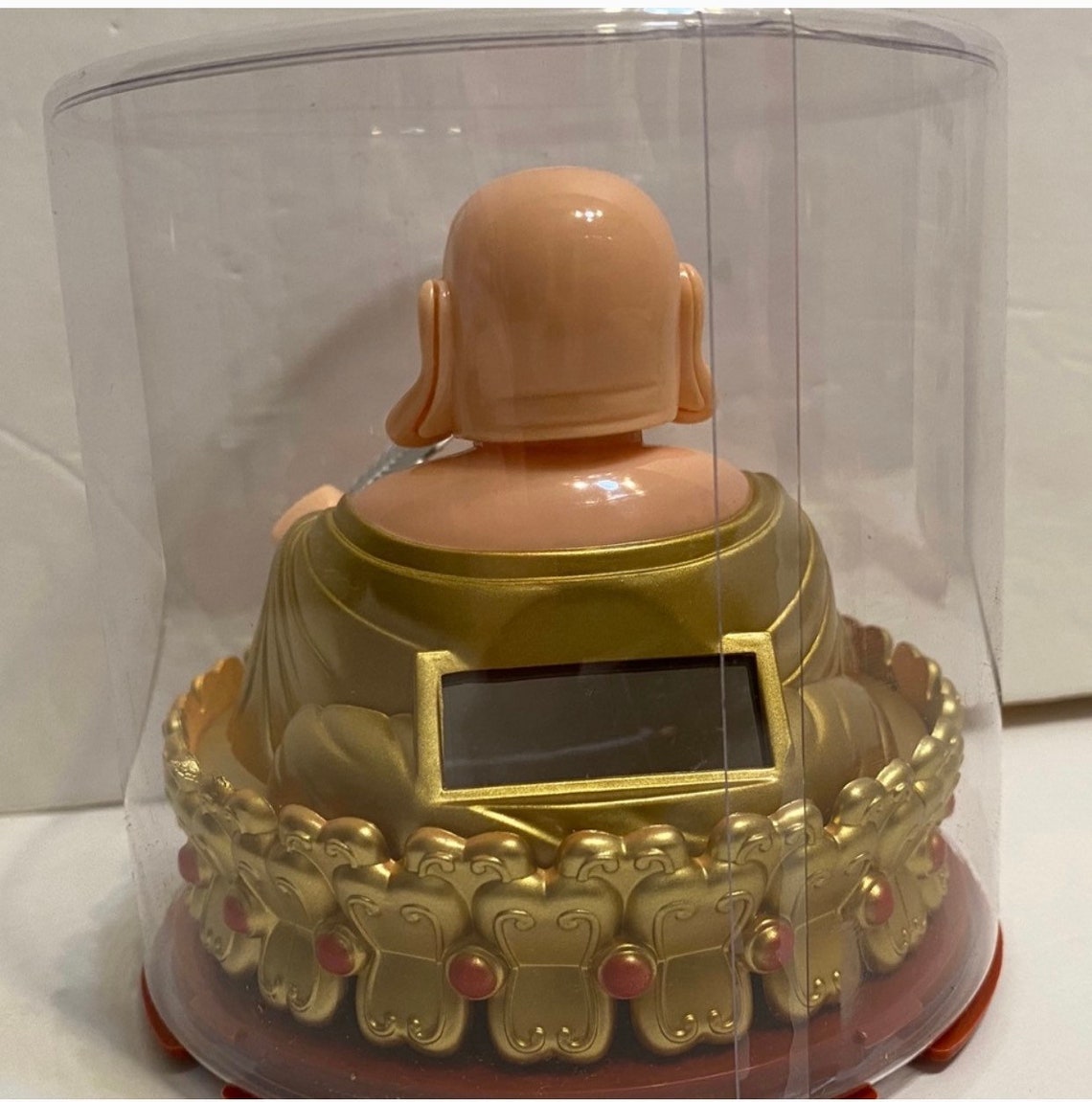 SOLAR POWERED Happy BUDDHA With Fan figuire Toy. The Buddha Etsy