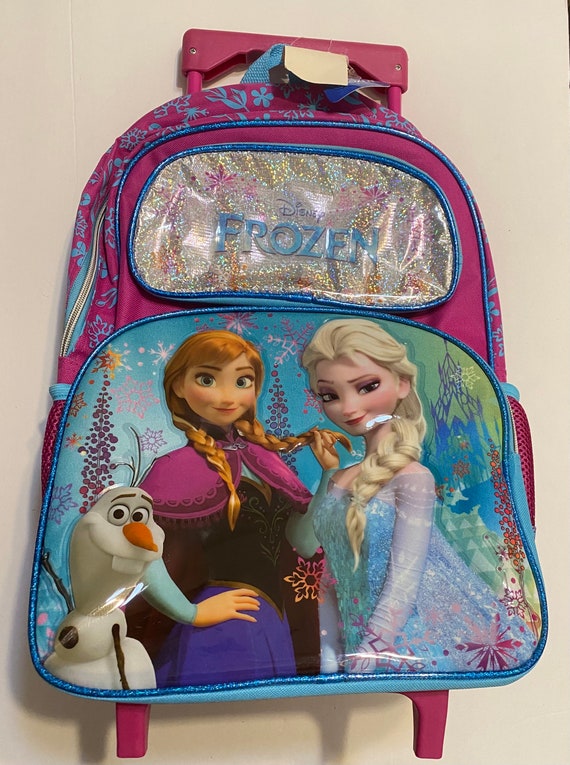 Disney Frozen Princess Elsa & Anna Cargo 16” Large Rolling Backpack