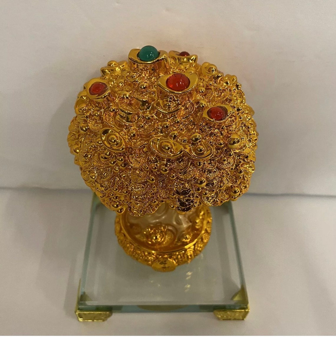 Feng Shui Gold Money Coins Prosperity Bonsai Tree on Glass - Etsy