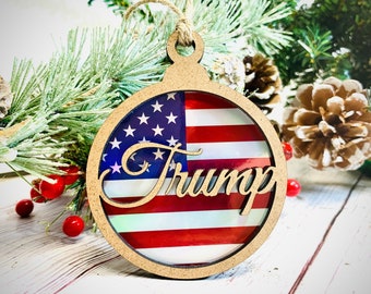 Donald Trump Christmas Ornament, Trump Ornament, Trump 2024 Ornament, MAGA Ornament, Patriotic Gifts, Republican Gifts