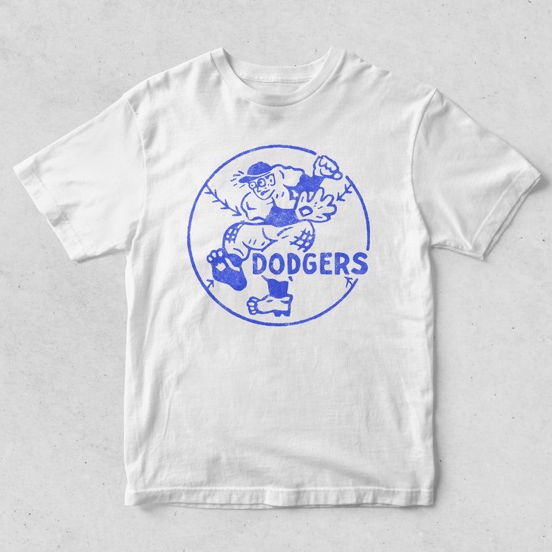 1954 Vintage Dodgers Logo Patch Tshirt Etsy