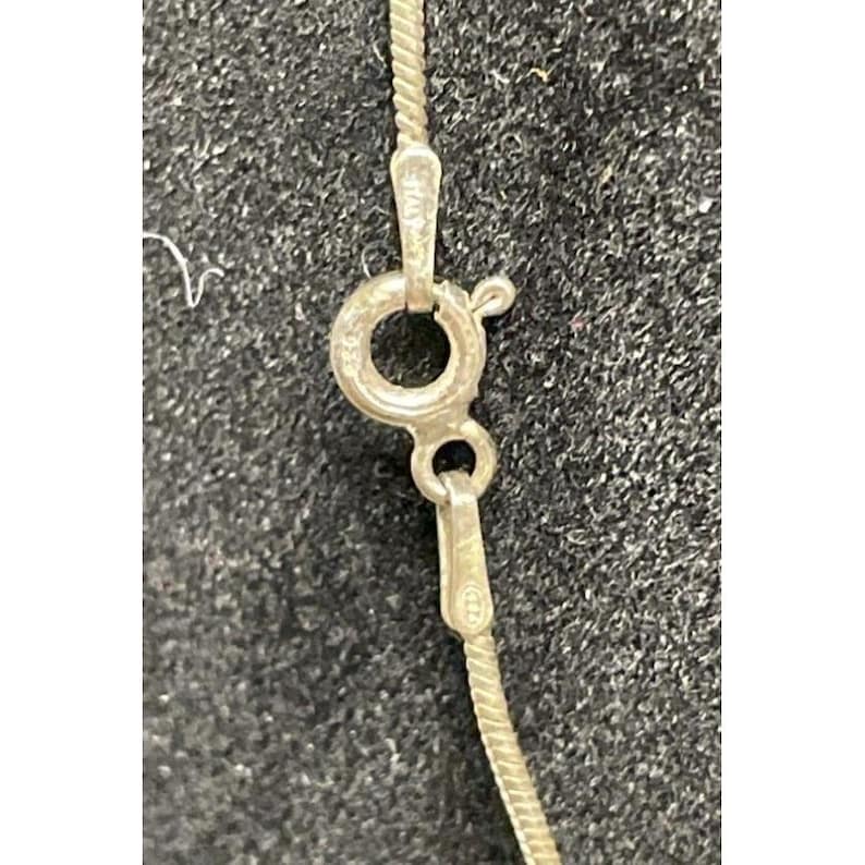 Halsband med ängelhänge i 925 sterling silver, italiensk ormkedja, 40 cm, thailändskt 6,2 g bild 2