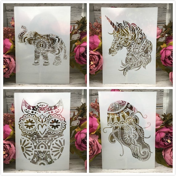 Vintage Floral Stencils Scrapbook Coloring Embossing Album Decoration Templates