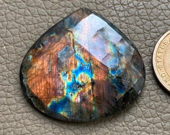Labradorite Faceted Gemstone 1 Piece Stone Natural Labradorite Cabochons Handmade And hand polished