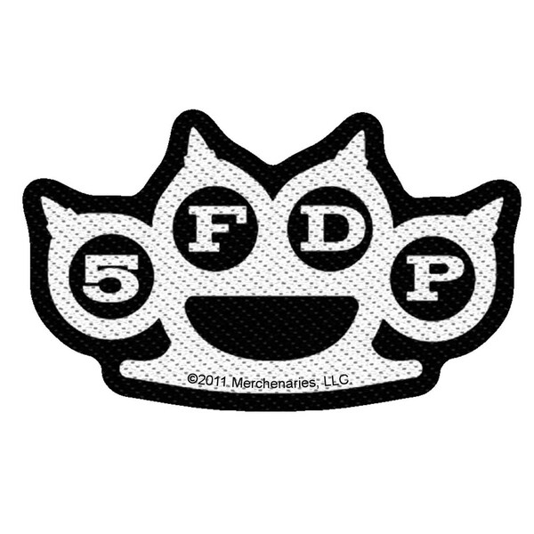 Five Finger Death Punch Patch - 4x2 Inch - 5FDP Knuckles FFDP Heavy Metal Band Embroidered Patch Applique - Officially Licensed