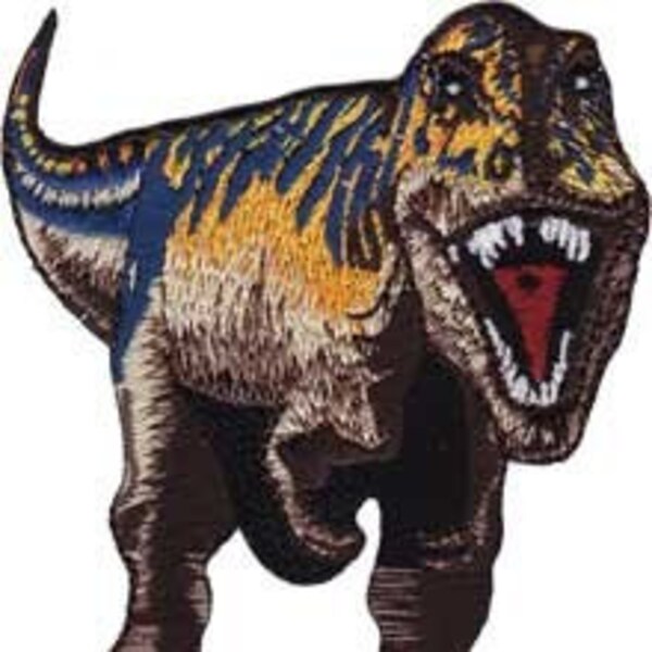 TYRANNOSAURUS REX Dinosaur Patch T- Rex Embroidered Patch Applique Craft Supply
