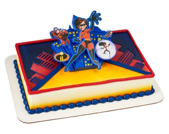 Incredibles 2 Character Mix Stand Up Premium Card Cake Decorations and Toppers