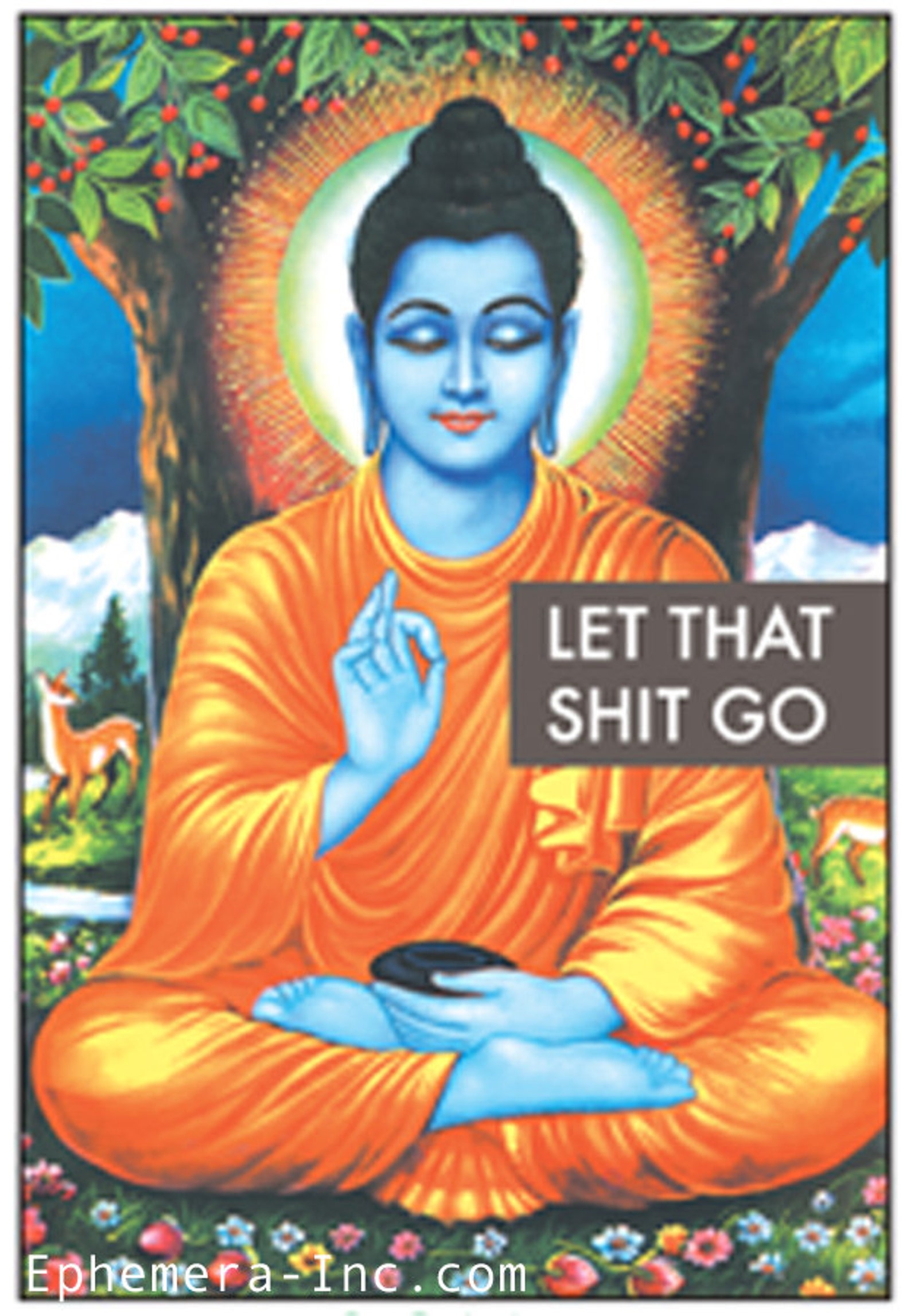 Let That Shit Go. buddha Funny RECTANGLE MAGNET Craft Supply - Etsy