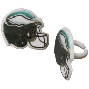 12 PHILADELPHIA EAGLES Cupcake Rings NFL Cake Toppers for Birthday ...
