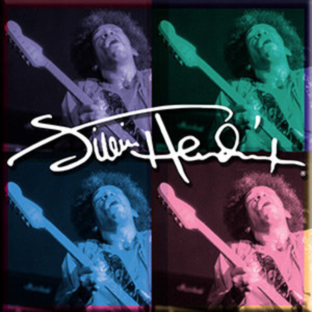 JIMI HENDRIX 4 Square for Refrigerators and Lockers Rock Band