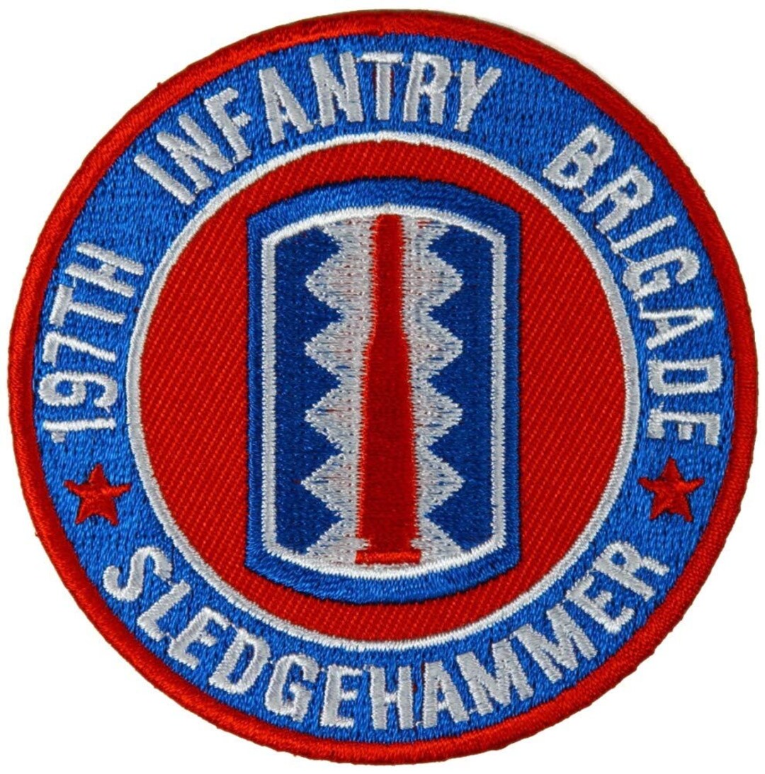 197th ARMY INFANTRY BRIGADE Sledgehammer Embroidered Patch Military Craft Supply Etsy