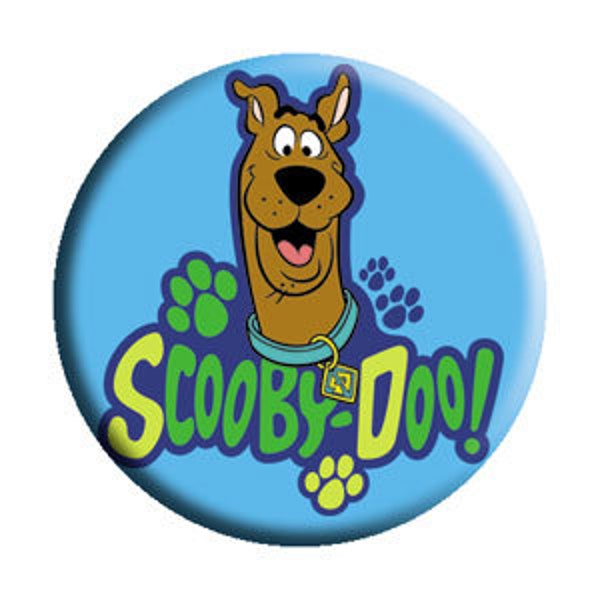 SCOOBY DOO Paw Prints Pinback Button Badge - Hanna Barbera Velma Shaggy Daphne Animated Classic - Round 1.25" Button Craft Supply